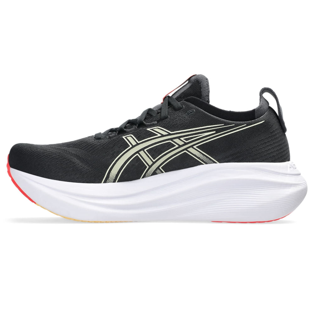 Tênis ASICS GEL-Nimbus 27 - Masculino - Preto/Verde detalhe do produto - 1011B958-005