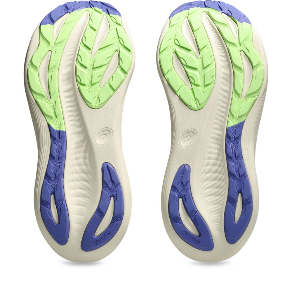 Tênis ASICS GEL-Nimbus 27 TR - Masculino - Verde vista inferior do solado - 1011C024-300