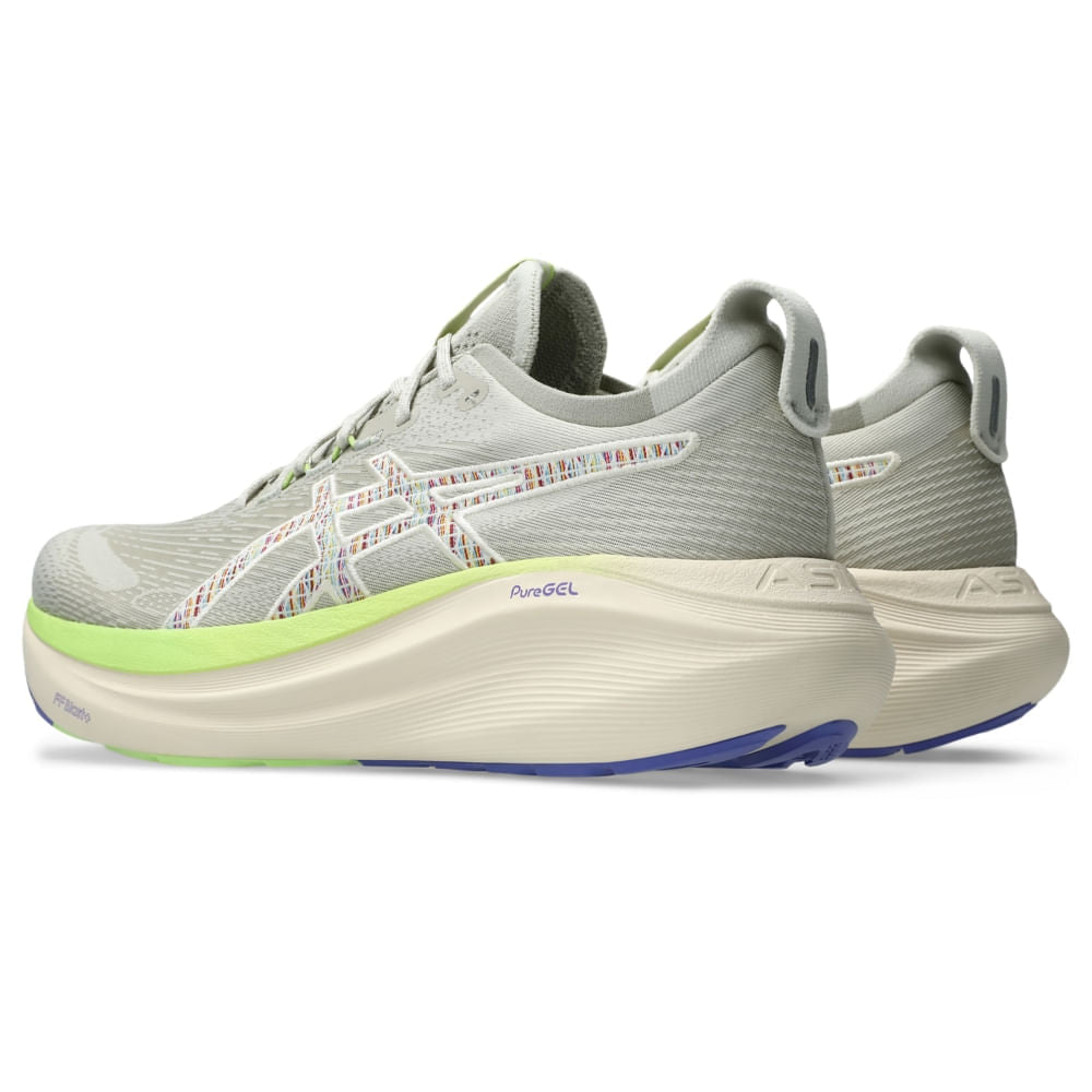 Tênis ASICS GEL-Nimbus 27 TR - Masculino - Verde vista frontal - 1011C024-300