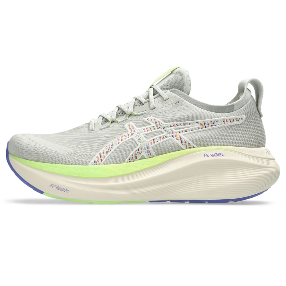 Tênis ASICS GEL-Nimbus 27 TR - Masculino - Verde vista lateral esquerda - 1011C024-300