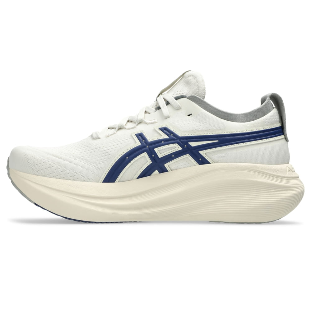 Tênis ASICS GEL-Nimbus 27 ATC - Masculino - Bege/Azul detalhe do produto - 1011C028-200