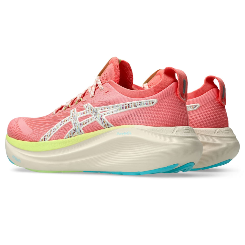Tênis ASICS GEL-Nimbus 27 TR - Feminino - Rosa vista frontal - 1012B808-700