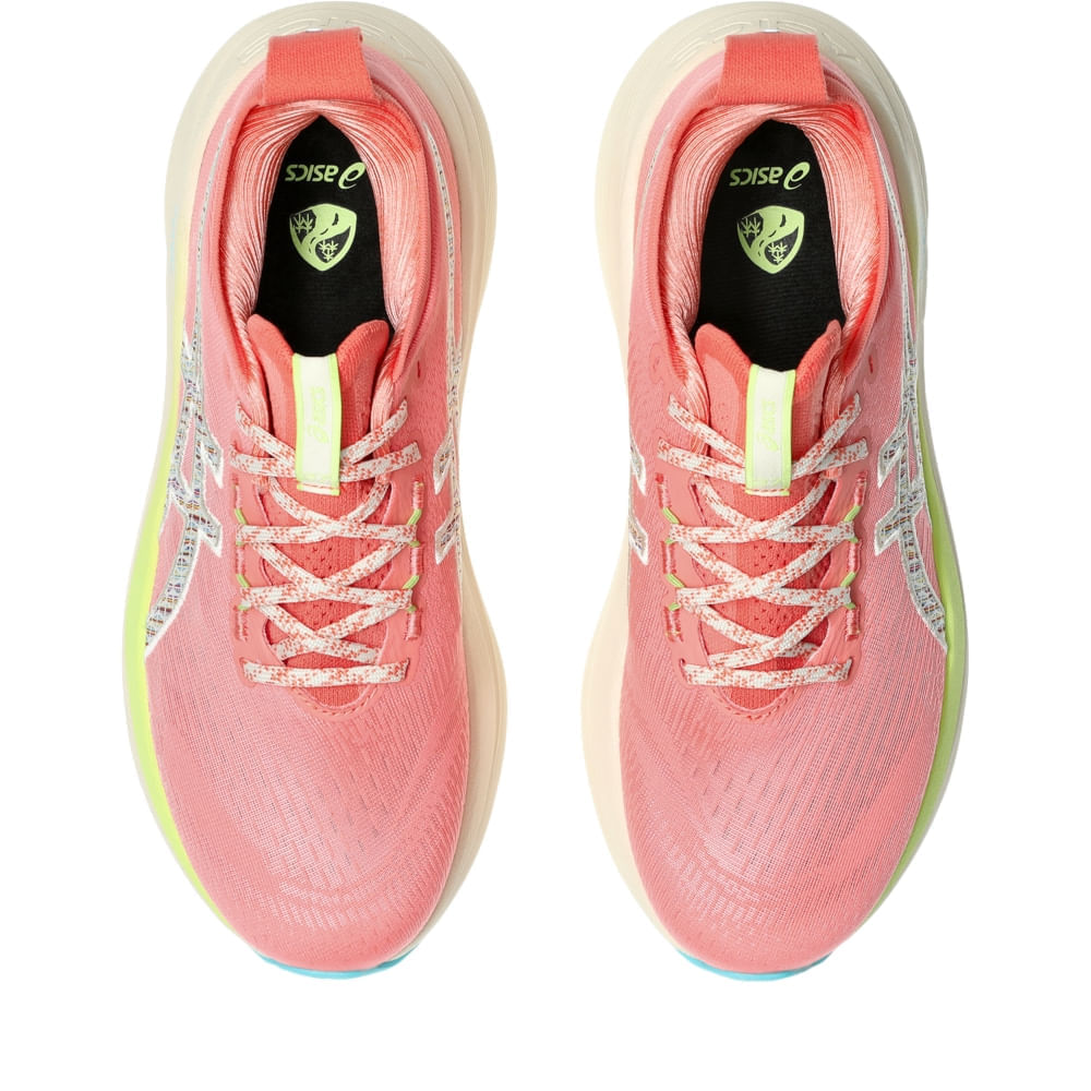 Tênis ASICS GEL-Nimbus 27 TR - Feminino - Rosa vista superior - 1012B808-700