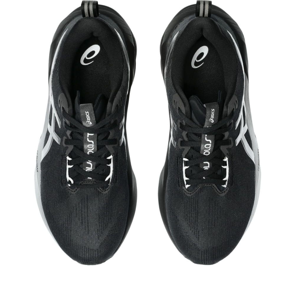 Tênis ASICS Novablast 5 Platinum - Feminino - Prata/Preto vista superior - 1012B980-001
