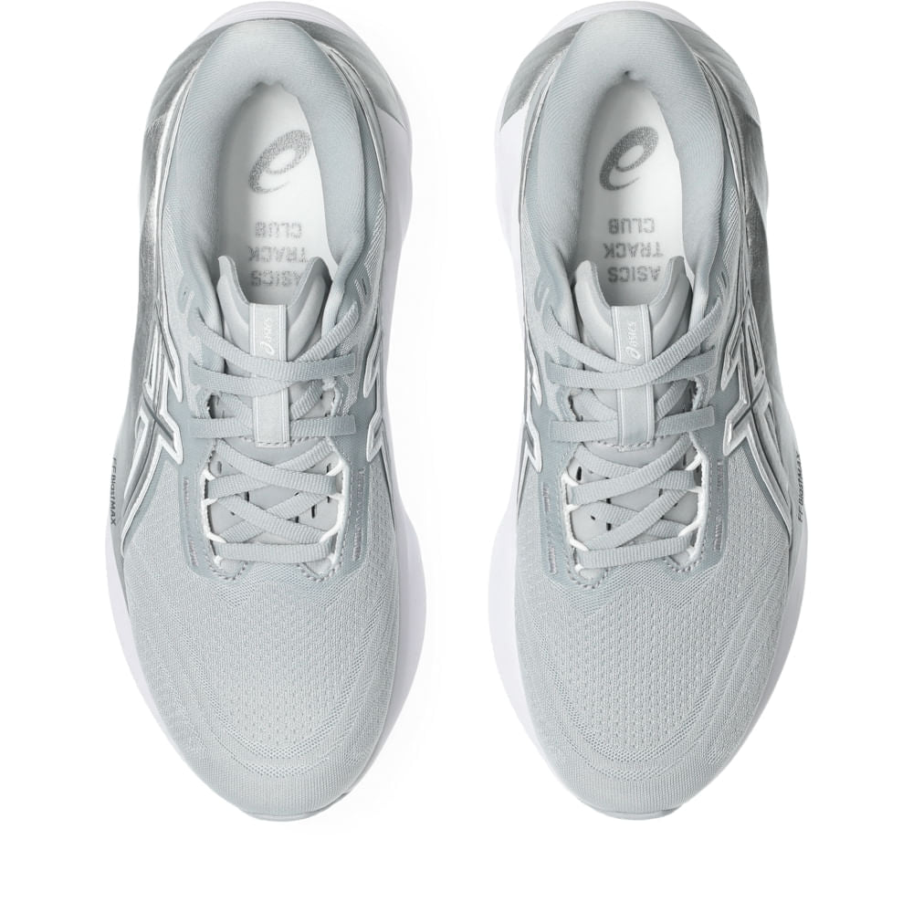 Tênis ASICS Novablast 5 ATC - Feminino - Cinza/Prata vista superior - 1012B990-020