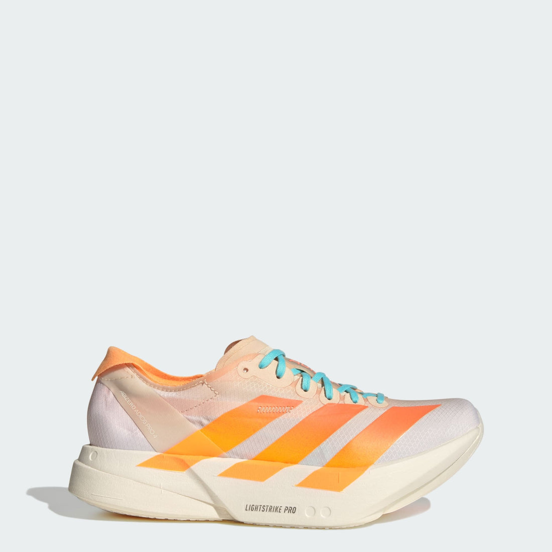 Tênis Feminino adidas Adizero Adios Pro 4 Crystal Sand / Flash Orange - JR1241 - Vista Lateral