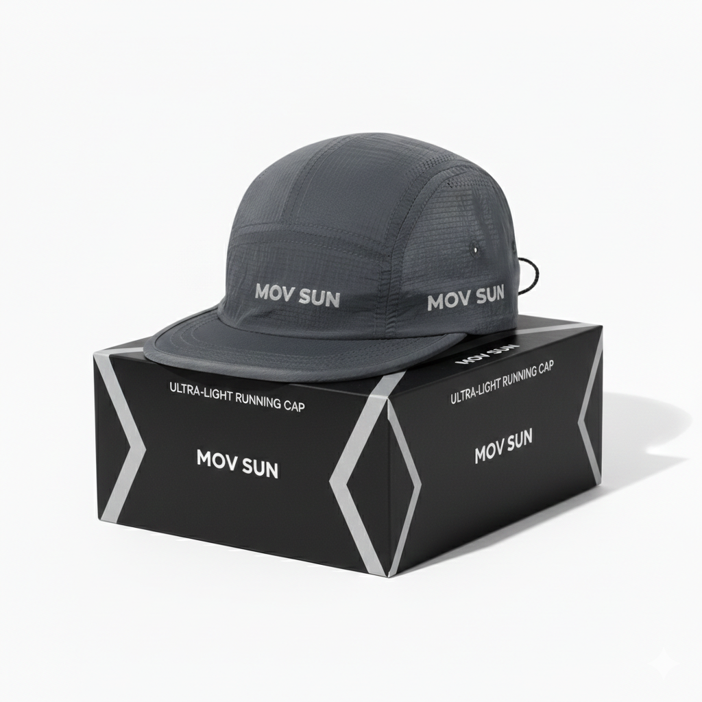 Boné Esportivo Mov Sun Cinza Graphite - Ultra Leve e Respirável