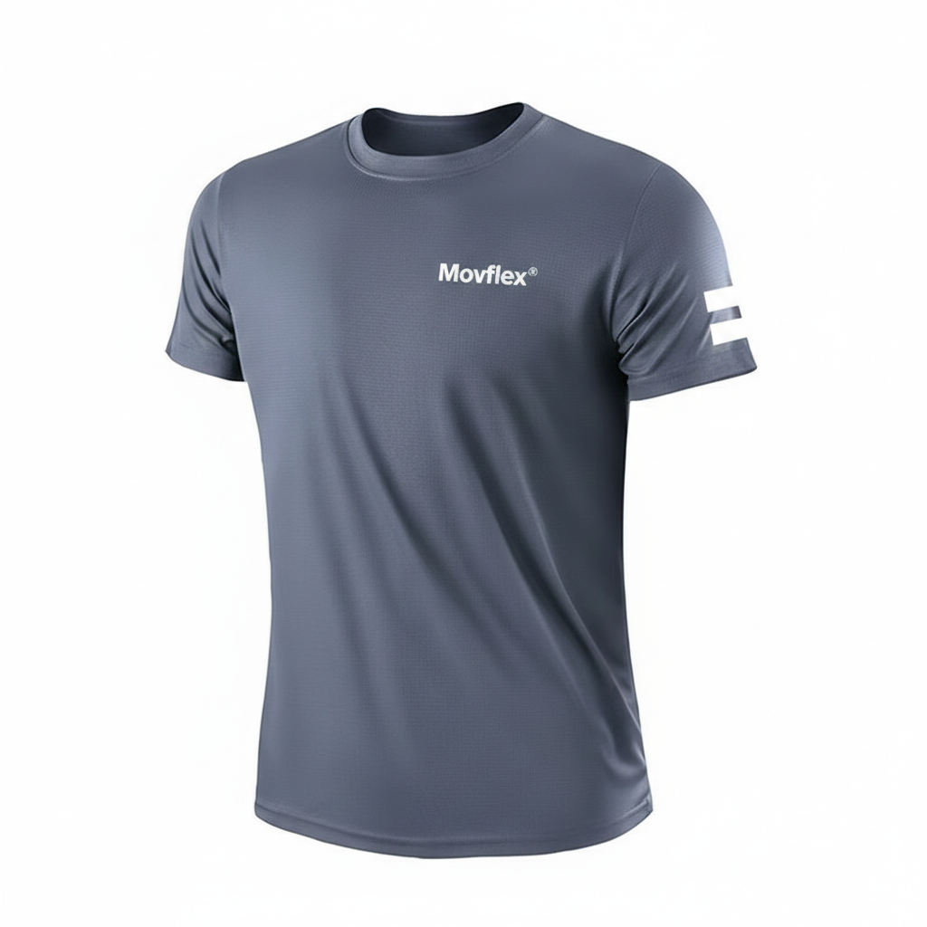 Camisa Running MovFlex – Dry-Tech Ultra Light Cinza Brooklyn