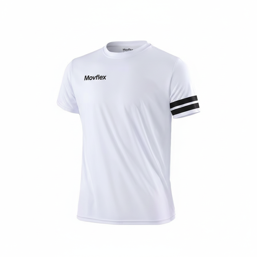 Camisa Running MovFlex – Dry-Tech Ultra Light Ice White