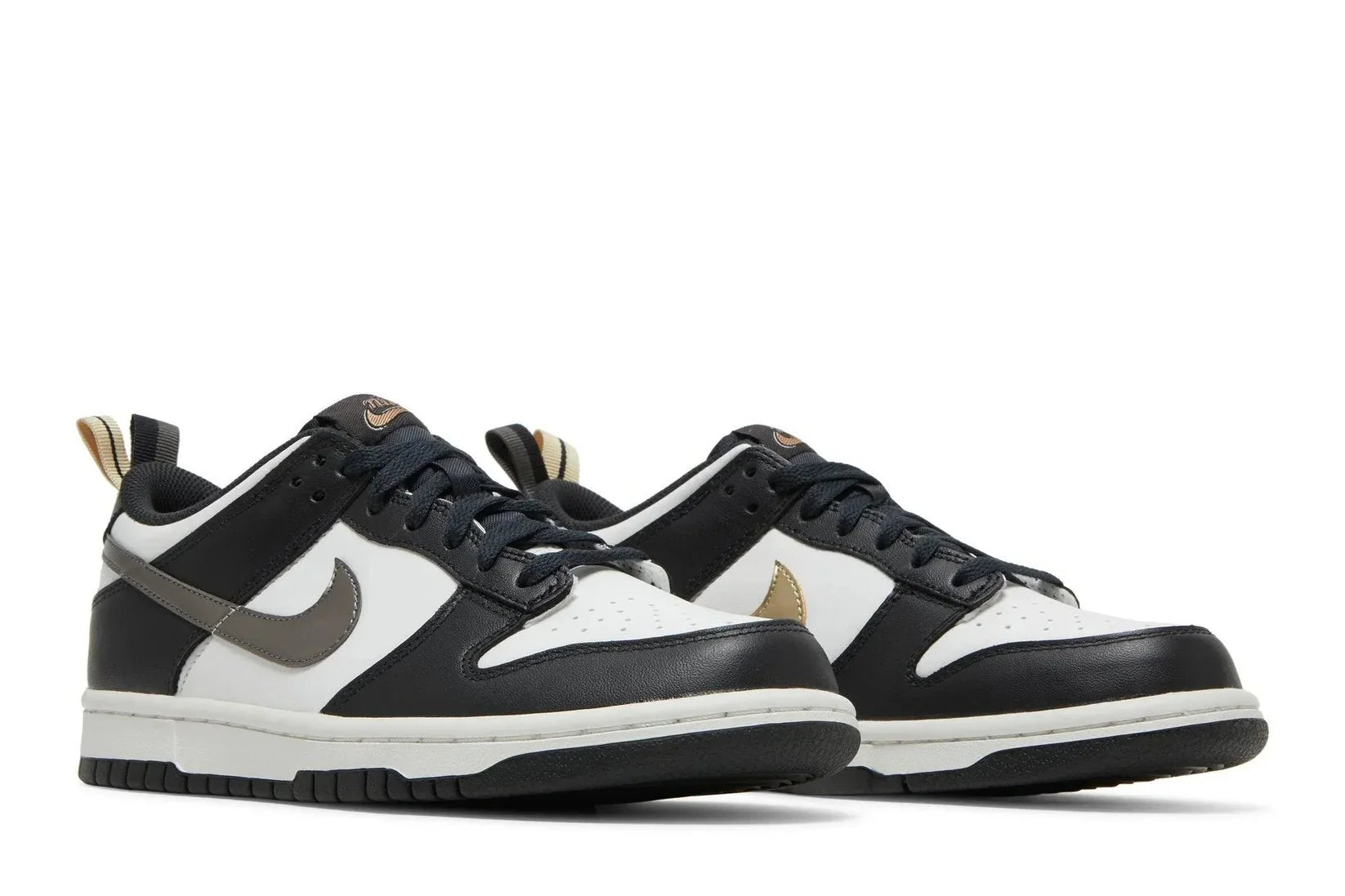 Nike Dunk Low GS Black/White Metallic Preto - Meireles Sport
