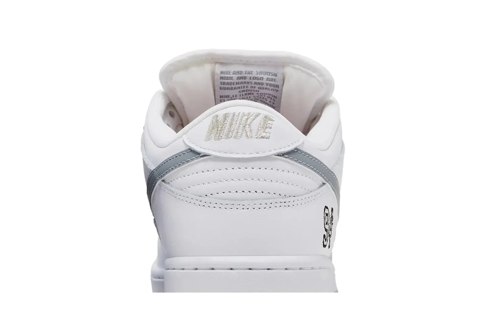 Nike SB Dunk Low Supreme 94 White Metallic Silver Branco - Meireles Sport