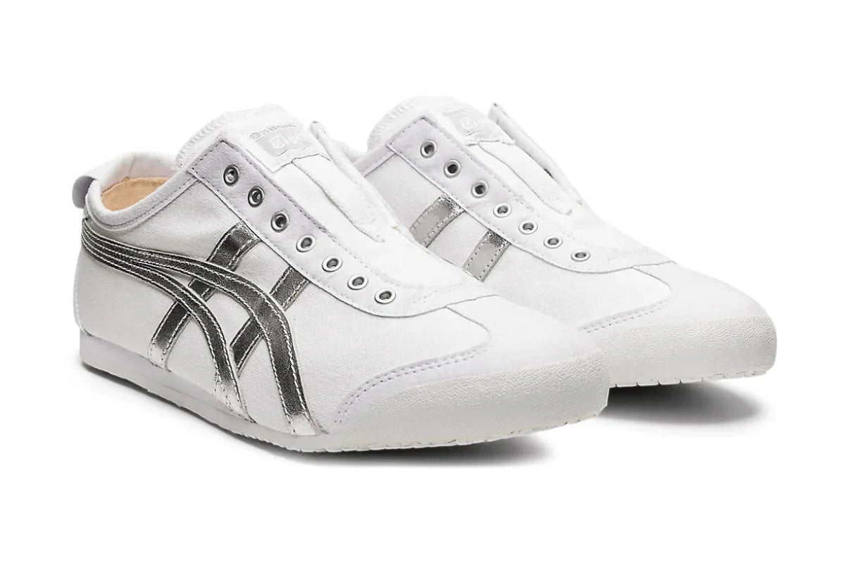 Onitsuka Tiger Mexico 66 Slip - On White Pure Silver Prateado - Meireles Sport