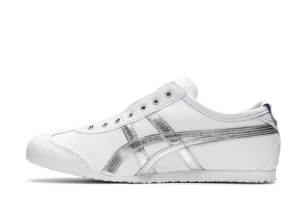 Onitsuka Tiger Mexico 66 Slip - On White Pure Silver Prateado - Meireles Sport