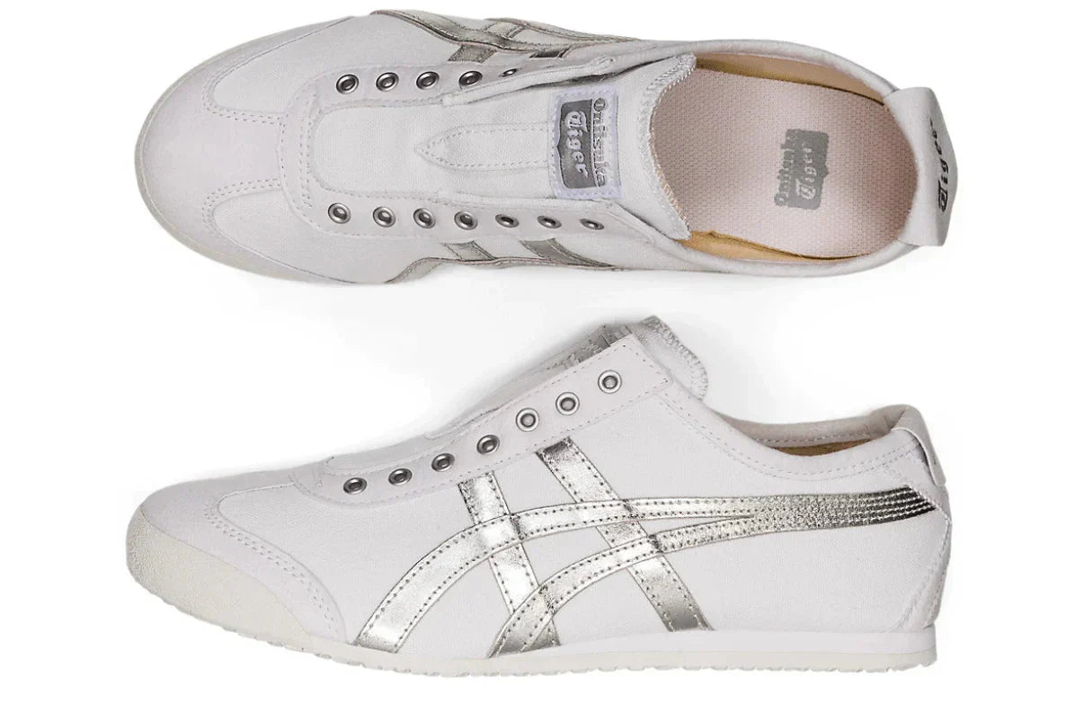 Onitsuka Tiger Mexico 66 Slip - On White Pure Silver Prateado - Meireles Sport